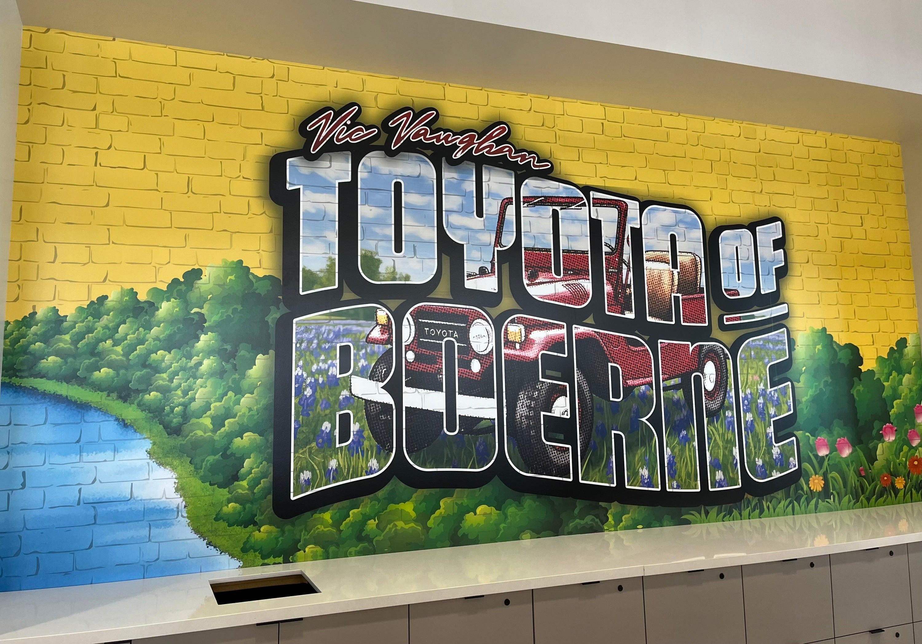 Check Out the New Wall Graphics at Vic Vaughan Toyota of Boerne