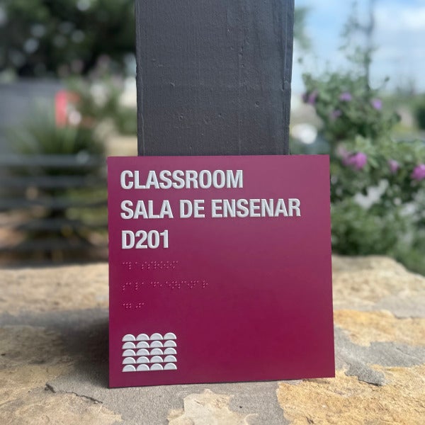 Classroom ADA Sign_Purple_D201