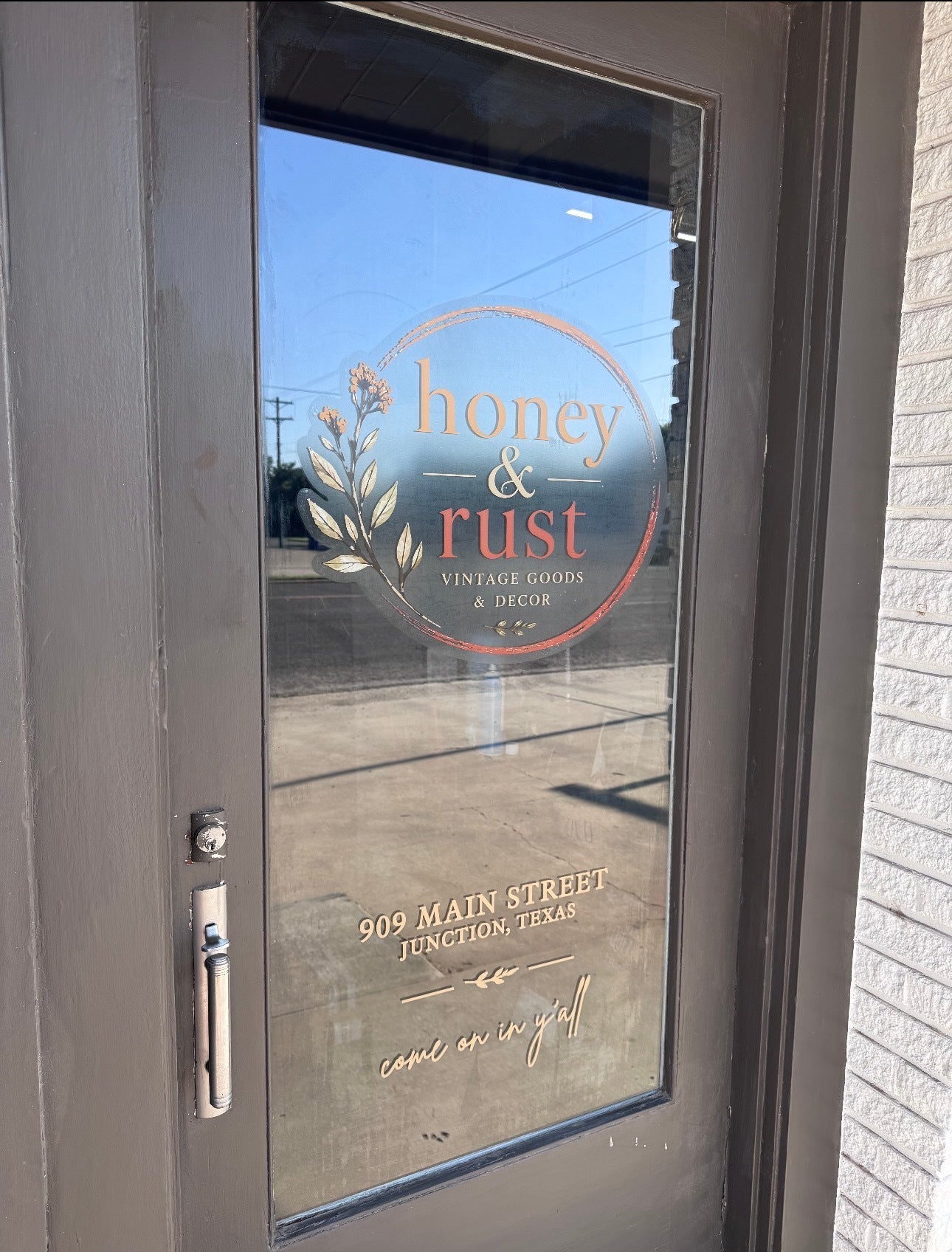 Texas Hill Country Charm: Custom Signage for The Honey and Rust in Junction, Texas
