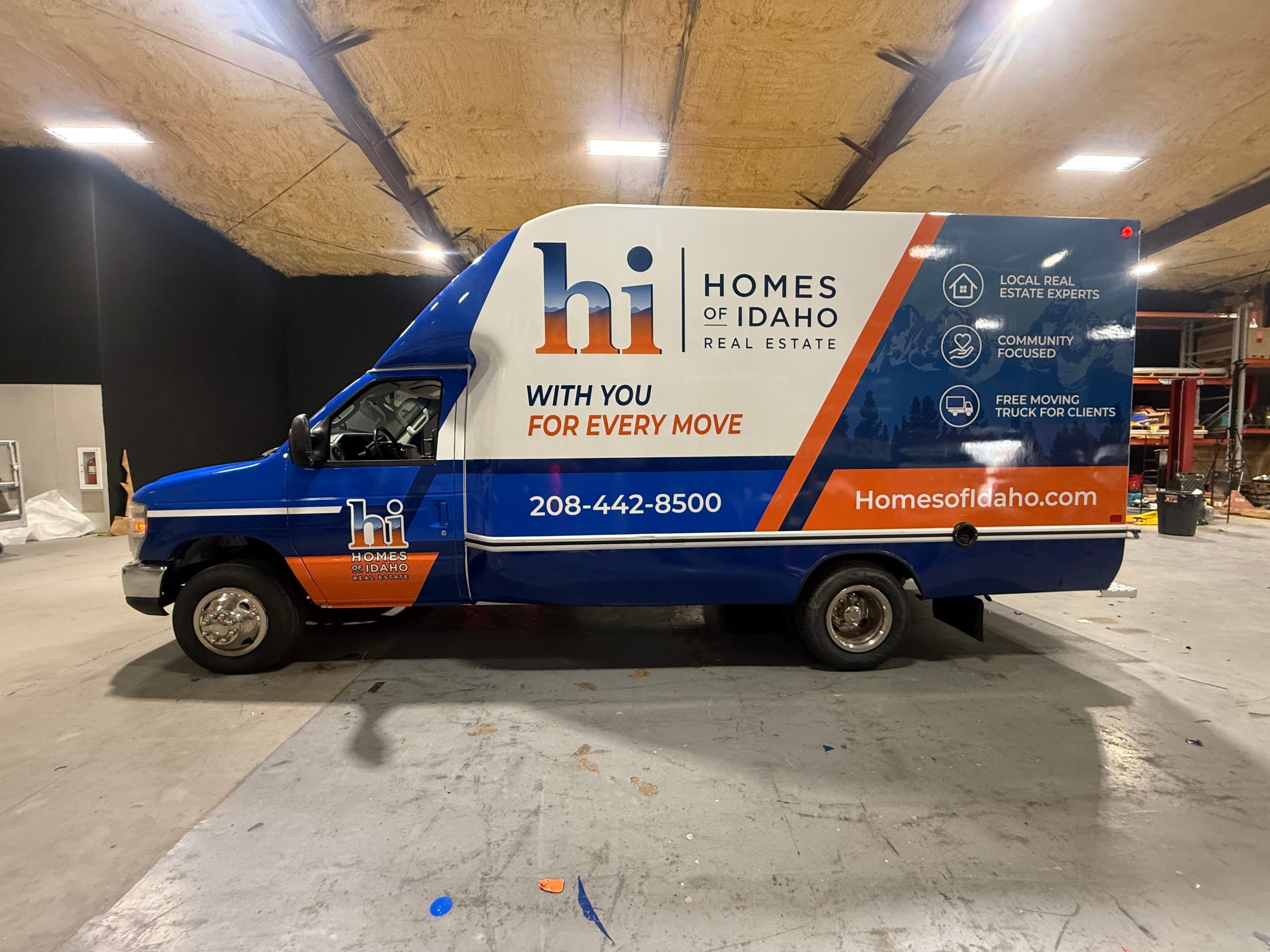 From Our Shop to Their Customer: Installing a Full Vehicle Wrap for Homes of Idaho Before Delivery