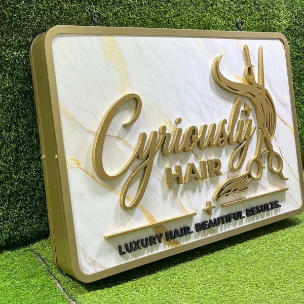 Premium Custom Blade Sign for Cyriously Hair Salon | Bristol, CT