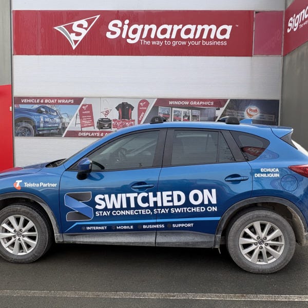 Switched On_Vehicle Wrap Side_Echuca Moama Signarama