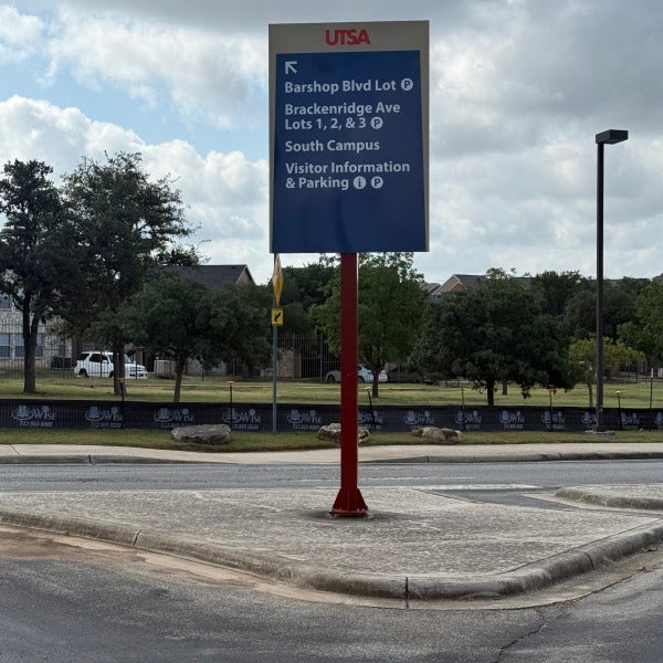 UTSA_Directional Signage_Barshop Blvd