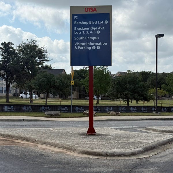 UTSA_Directional Signage_Barshop Blvd