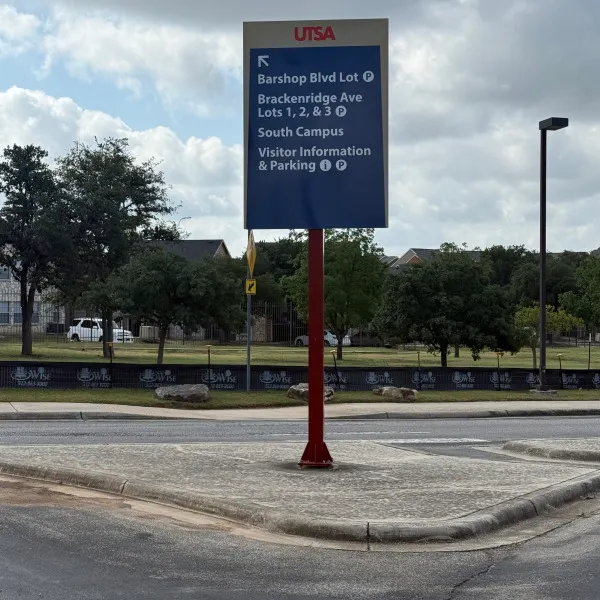UTSA_Directional Signage_Barshop Blvd