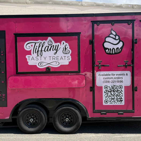 1. Tiffany's Tasty Treats Food Trailer Graphics