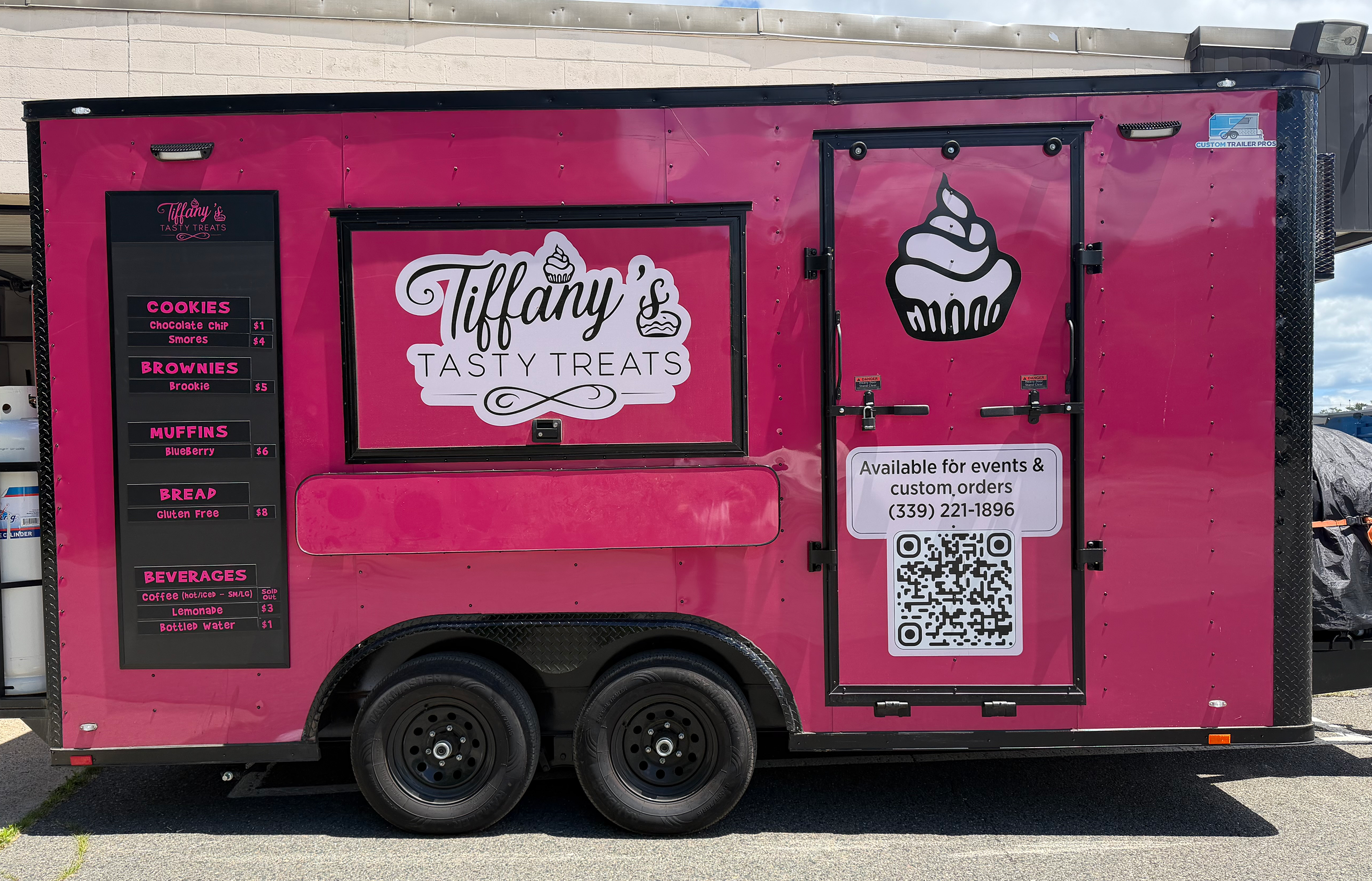 1. Tiffany's Tasty Treats Food Trailer Graphics
