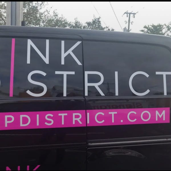 pink district van graphics