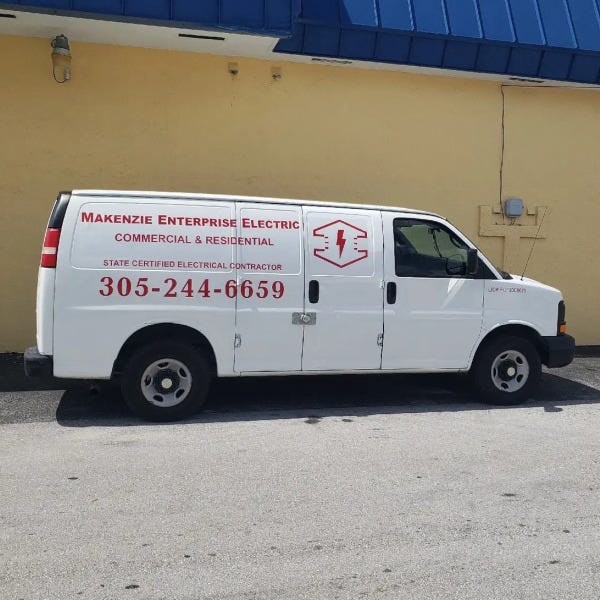 makenzie enterprise electric van graphics
