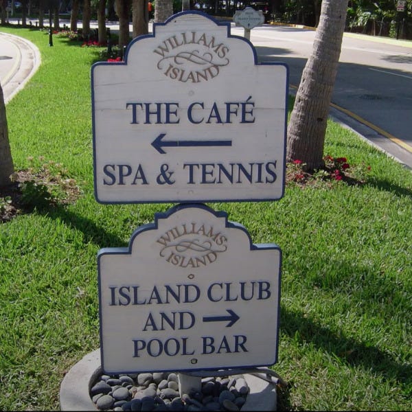 williams island outdoor signs