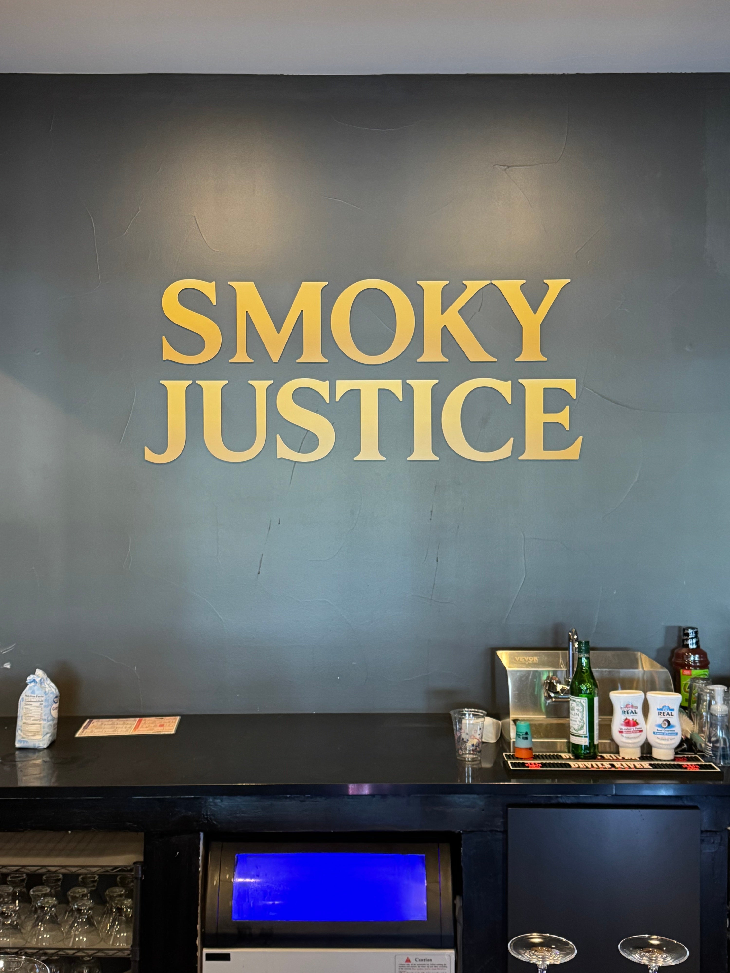 Welcoming Smoky Justice to Boerne with Custom Interior Signage