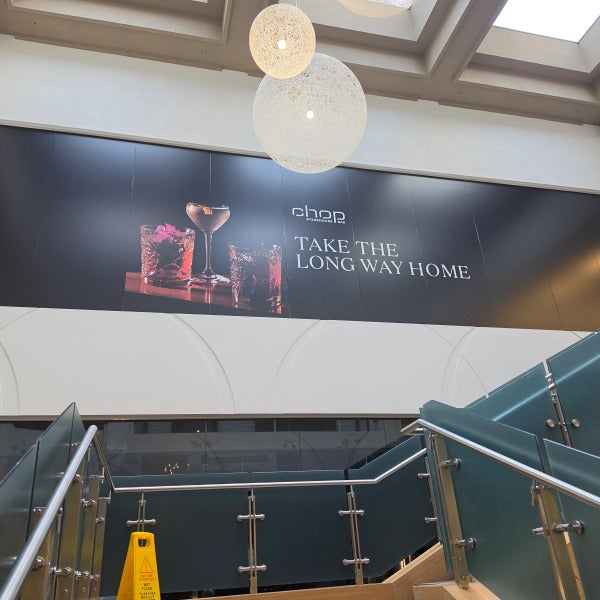 Pedway Window Graphics for Chop Steakhouse in Edmonton, AB