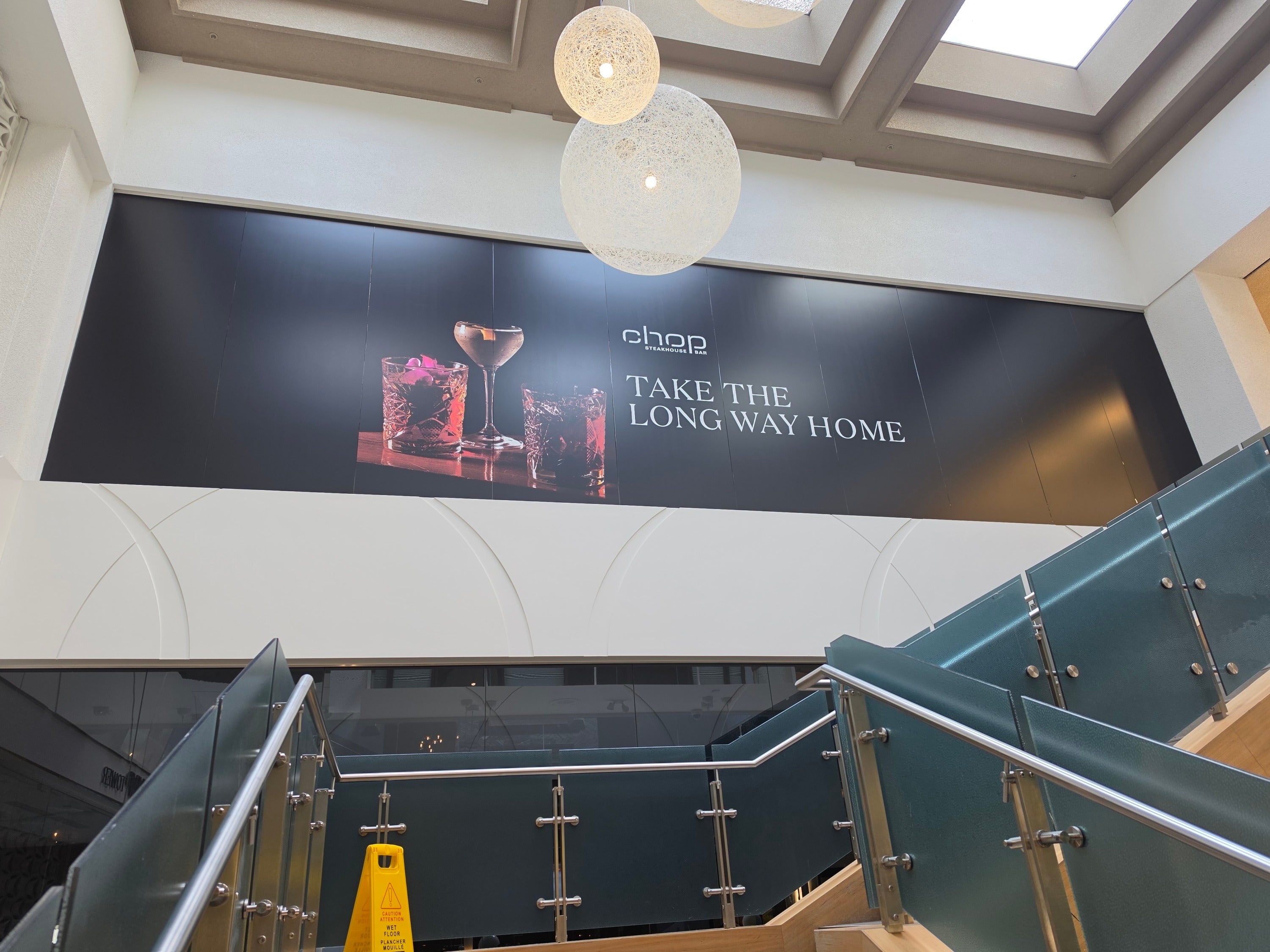 Pedway Window Graphics for Chop Steakhouse in Edmonton, AB