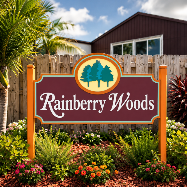 Custom Post and Panel Front Entrance Sign for a Community in Delray Beach, FL.