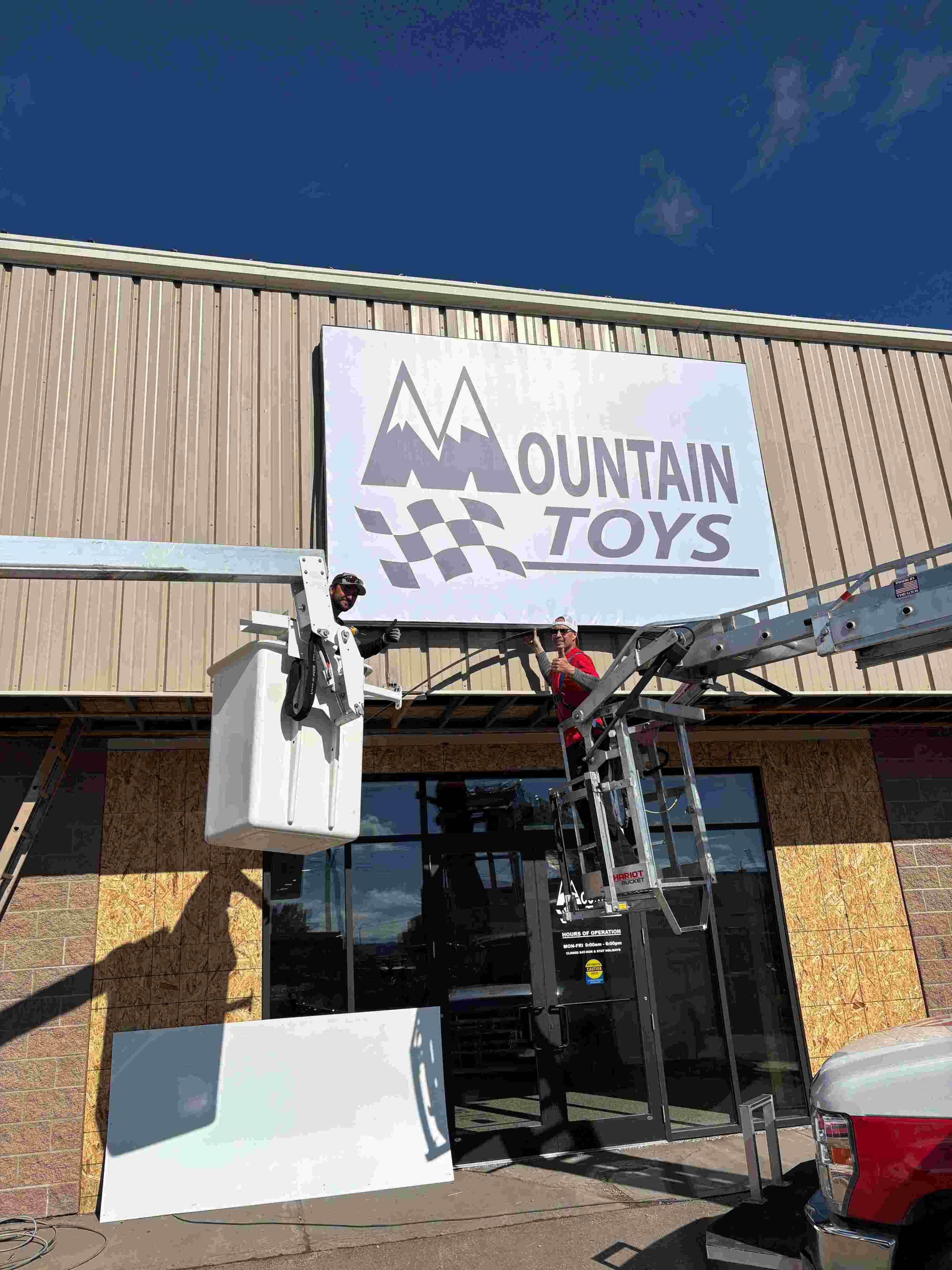 Mountain Toys Storefront Sign