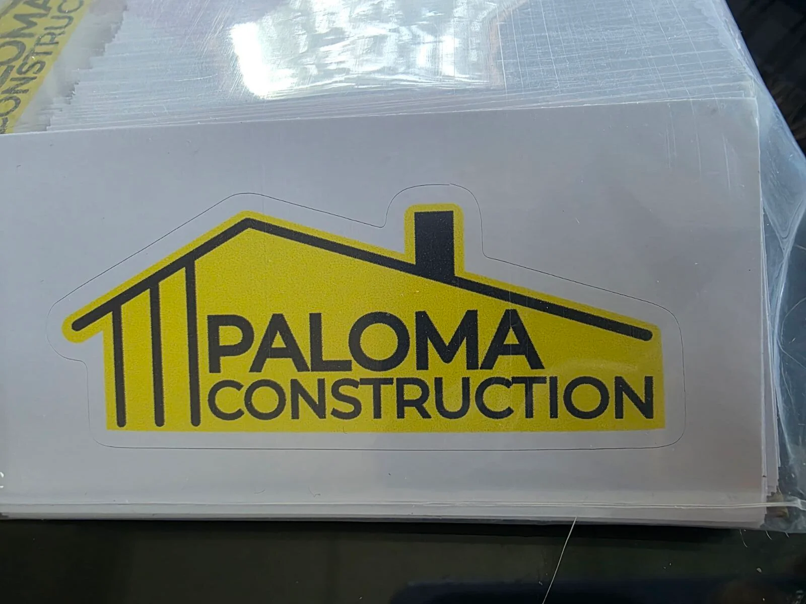 Paloma Construction Orders Stickers by the Stack