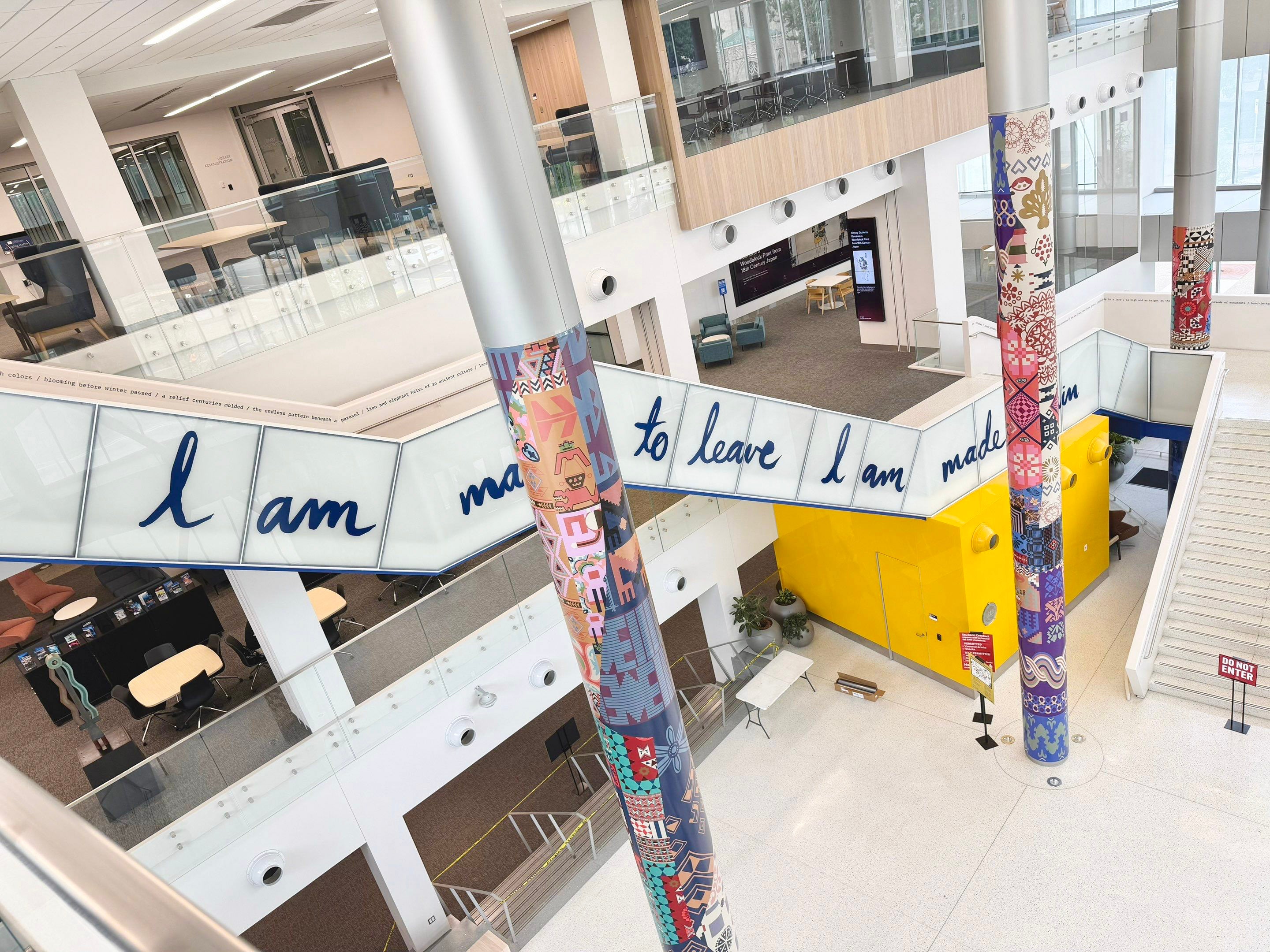 Transforming Hillman Library with Custom Column Wraps & Architectural Vinyl Graphics