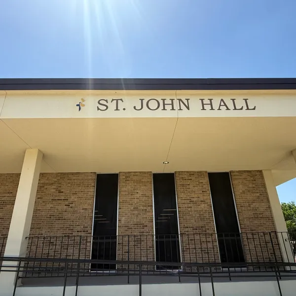 St John Hall_Exterior Building Sign