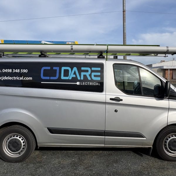 CJ Dare Electrical_Driver Side_Vehicle Wrap_Echuca Moama Signarama