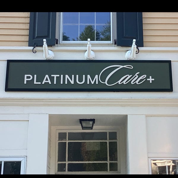 Weston - Platinum Care Plus exterior dimensional logo belt sign