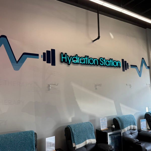 A Custom LED Neon Wall Feature for Elite Health in Roswell