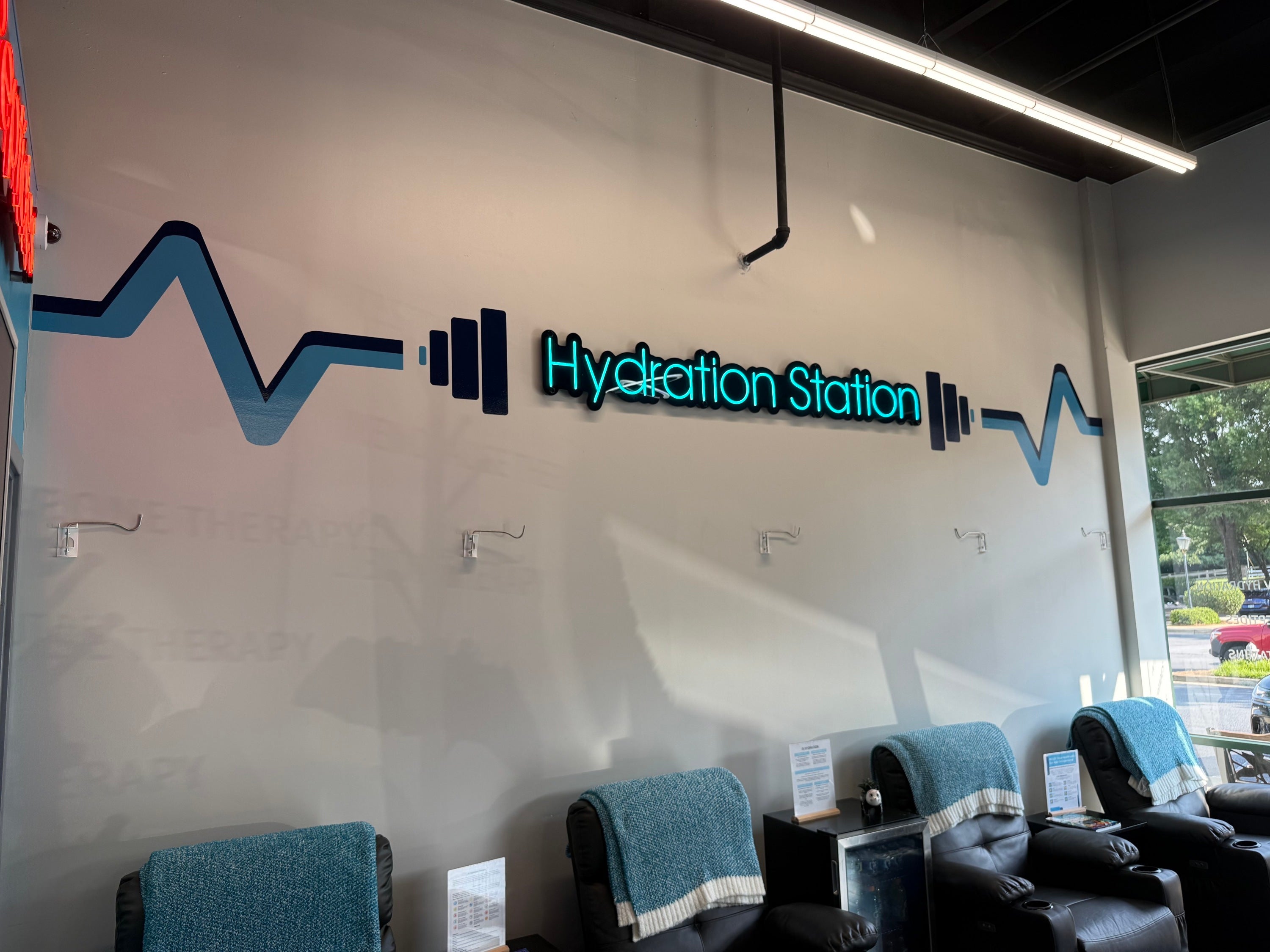 A Custom LED Neon Wall Feature for Elite Health in Roswell