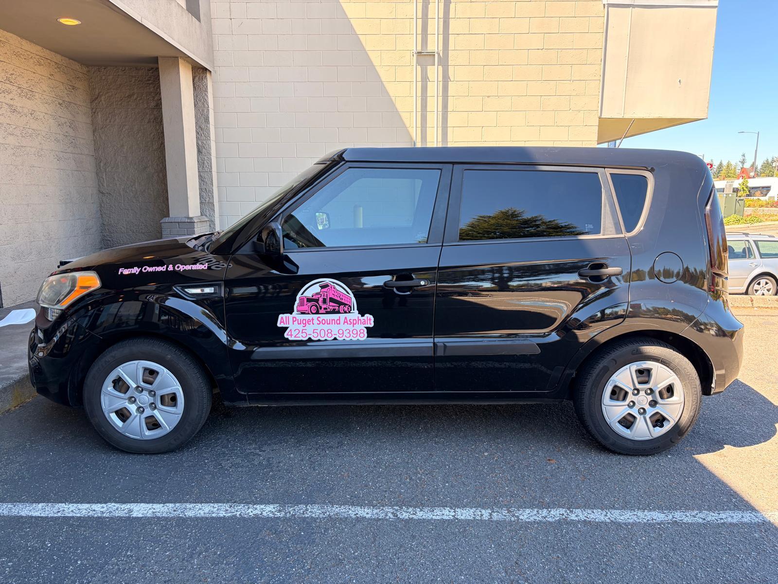 Vehicle Graphics for All Puget Sound Asphalt @ Arlington, WA