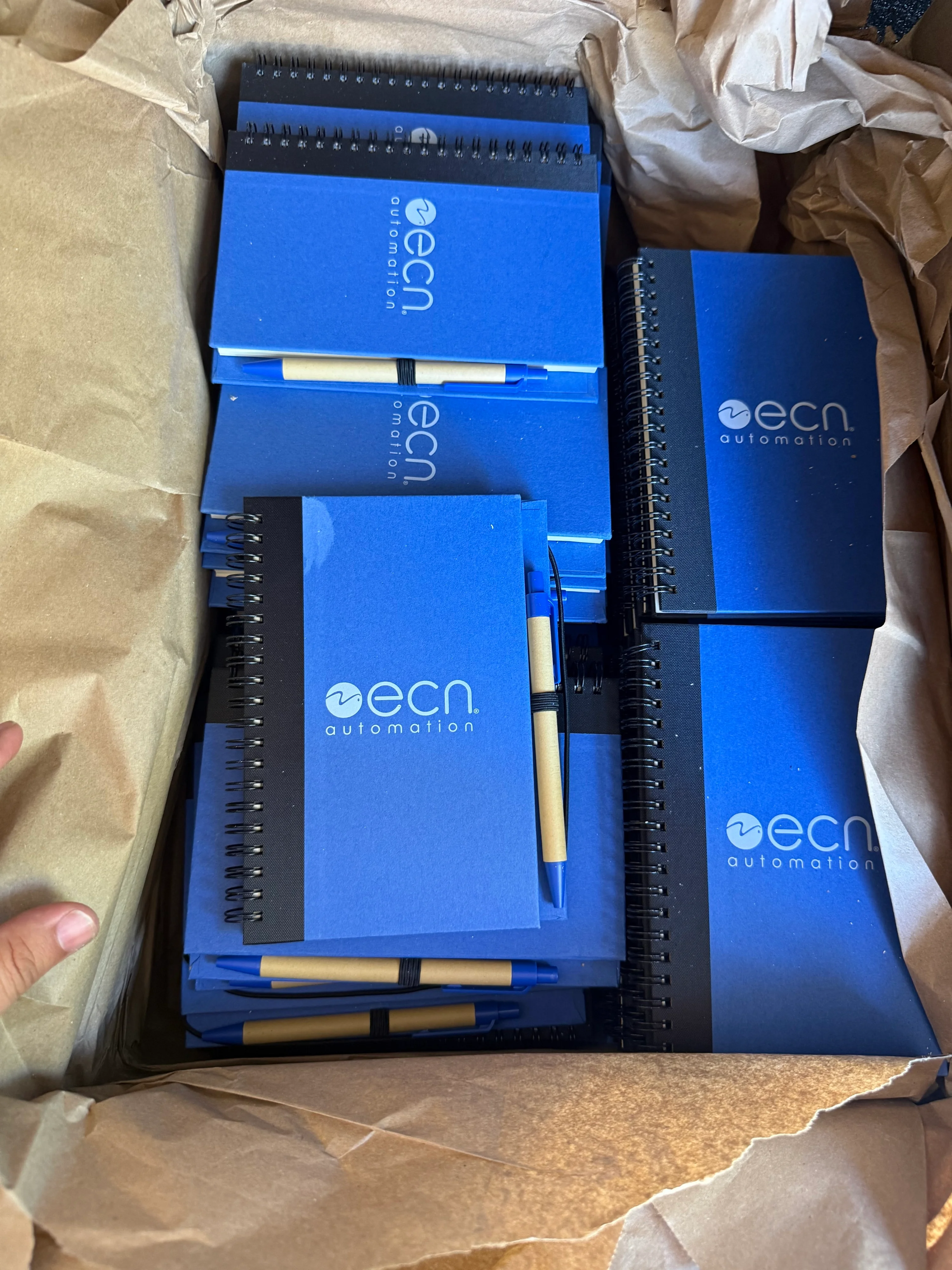 Custom Branded Swag for ECN Automation: Notepads, Bottles & Pens | Phoenix