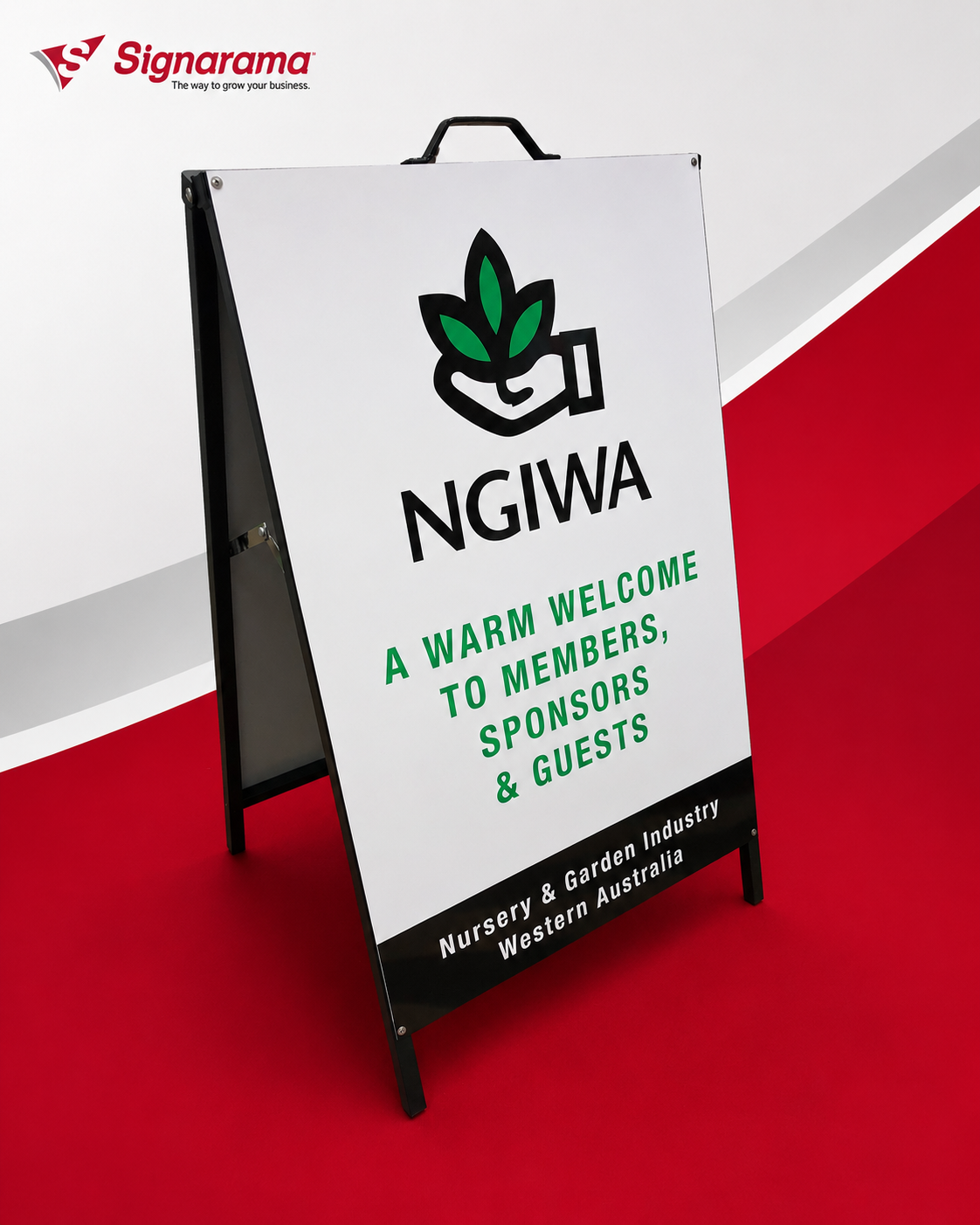 Custom A-Frame Sign for NGIWA