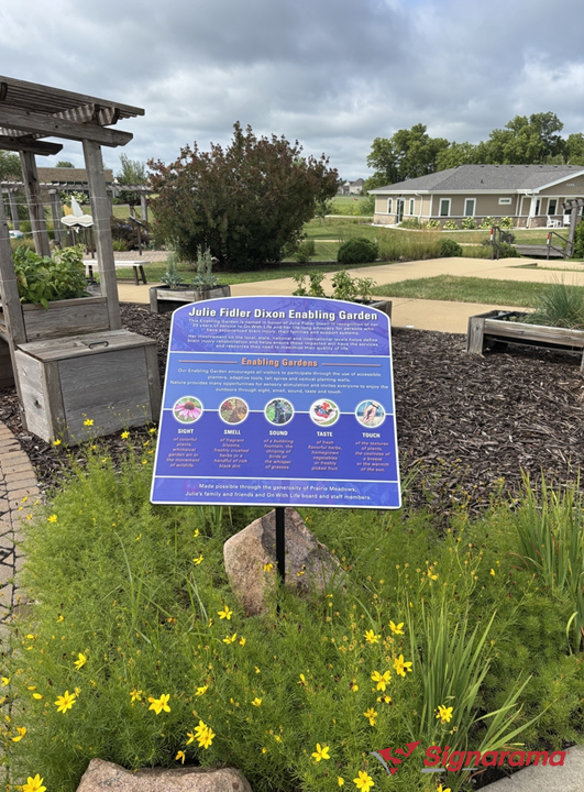Refreshing the Therapy Garden Signage at On With Life