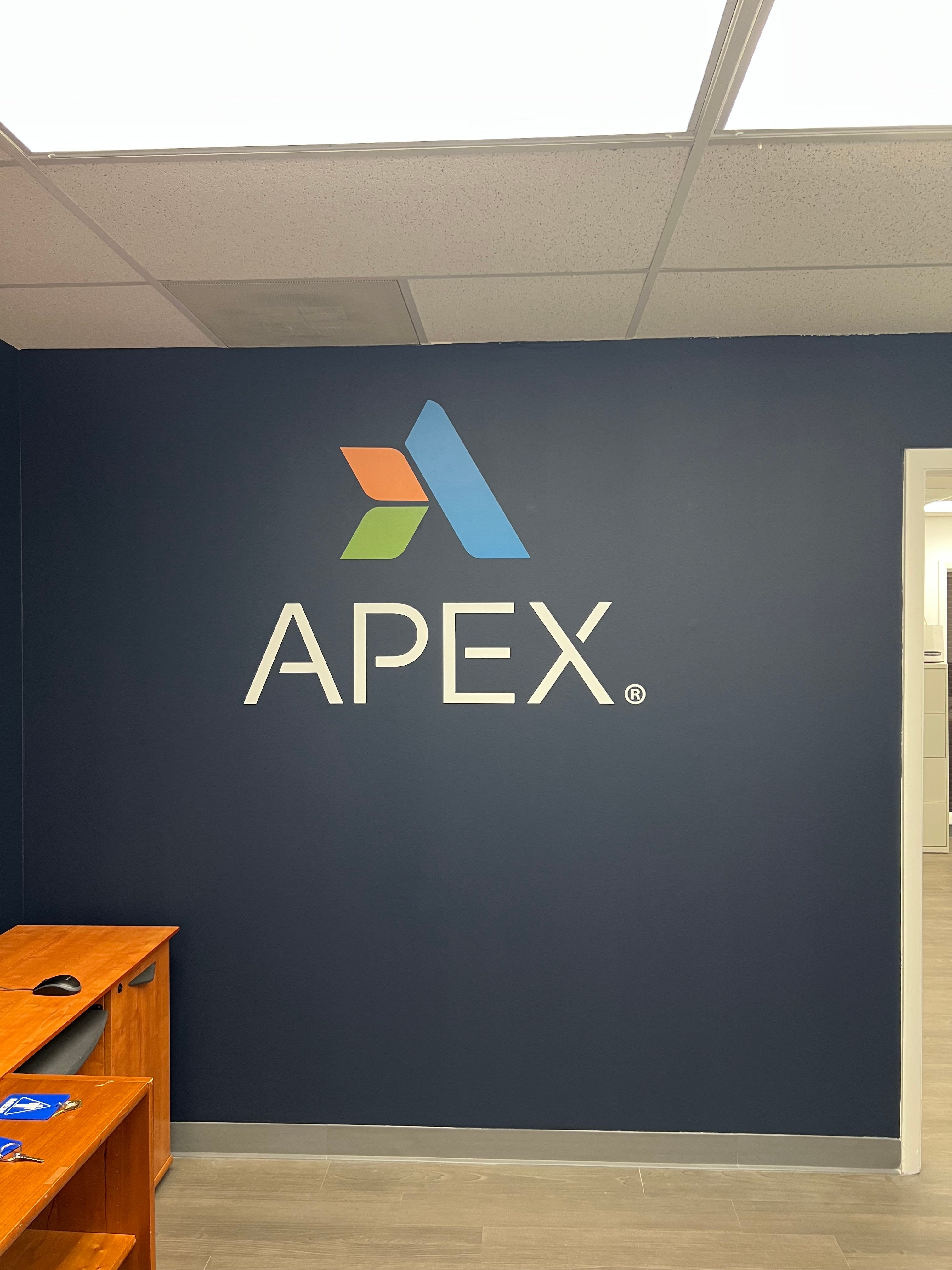 Custom Print & Cut Vinyl Entryway Wall Graphics for APEX Companies in Miami Lakes