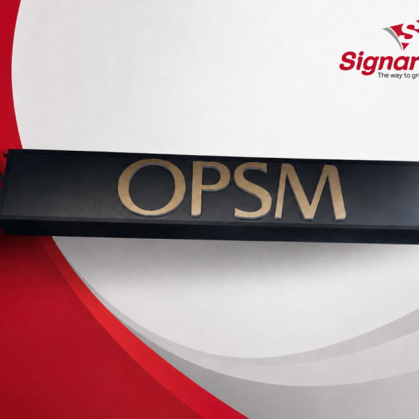 Custom OPSM Projecting Lightbox Sign