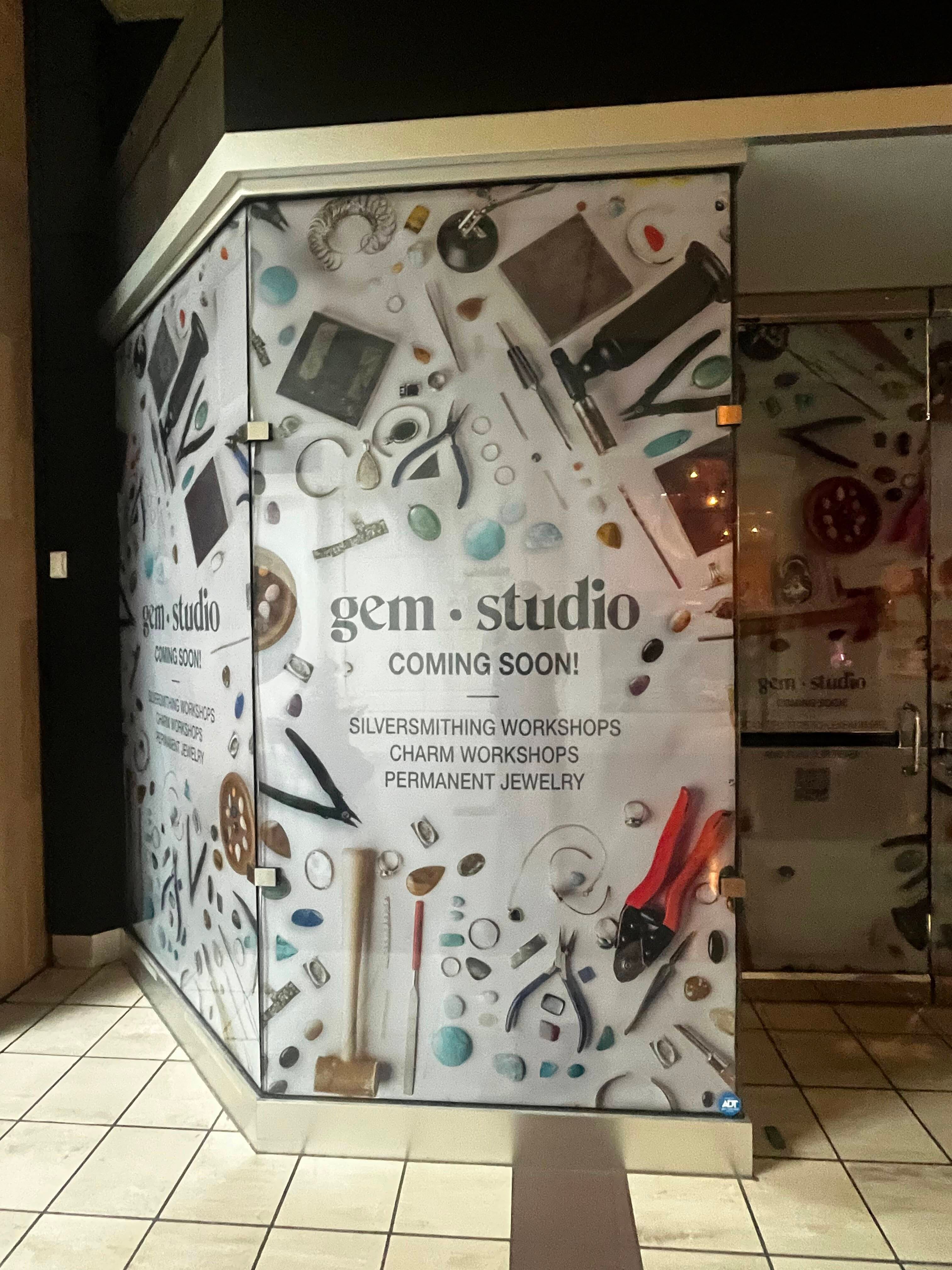 Window Graphics for Gem Studio at Alderwood Mall, Lynnwood