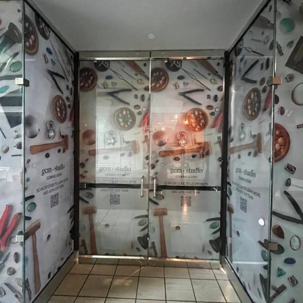 Window Graphics for Gem Studio at Alderwood Mall, Lynnwood