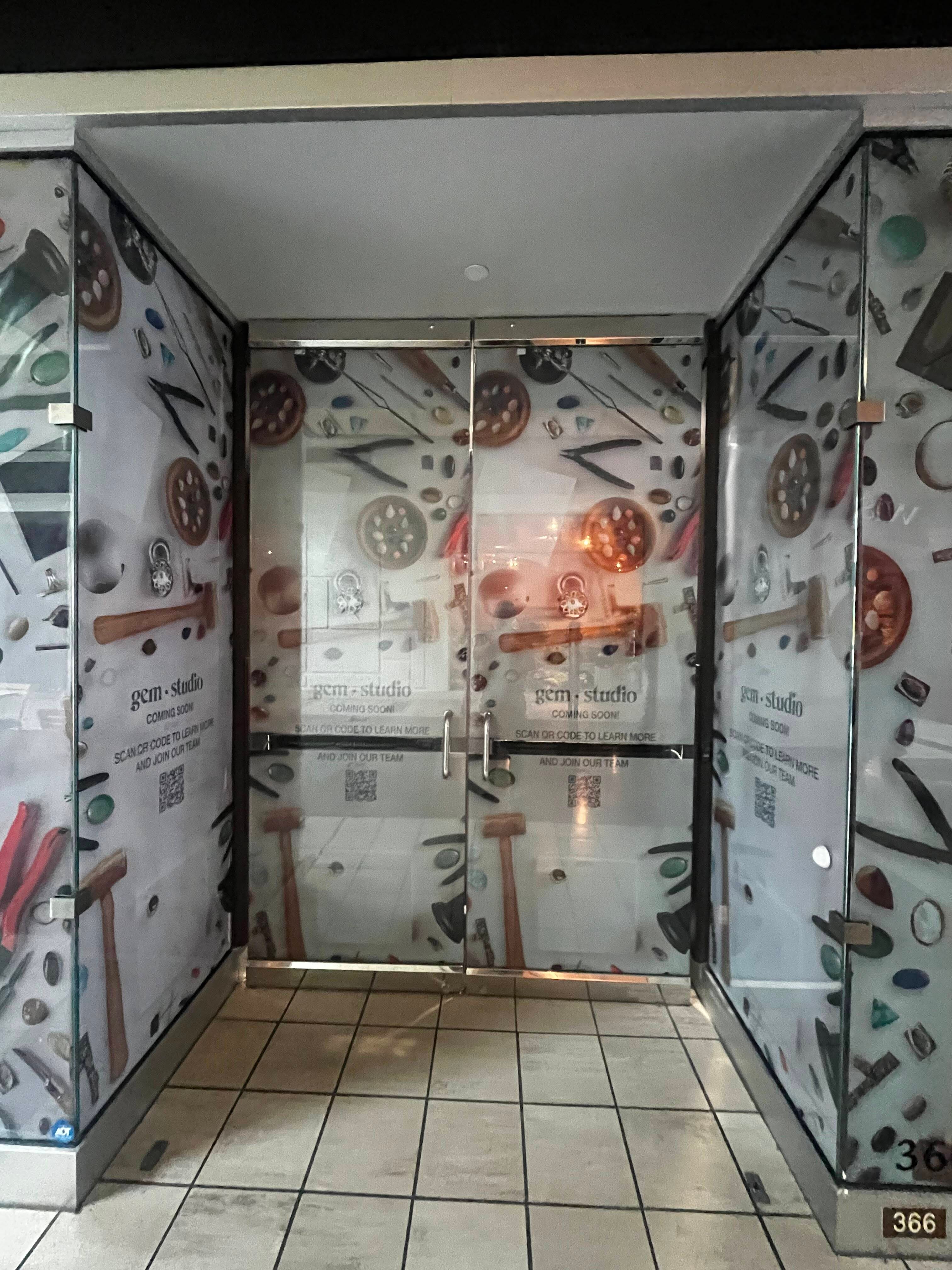 Window Graphics for Gem Studio at Alderwood Mall, Lynnwood