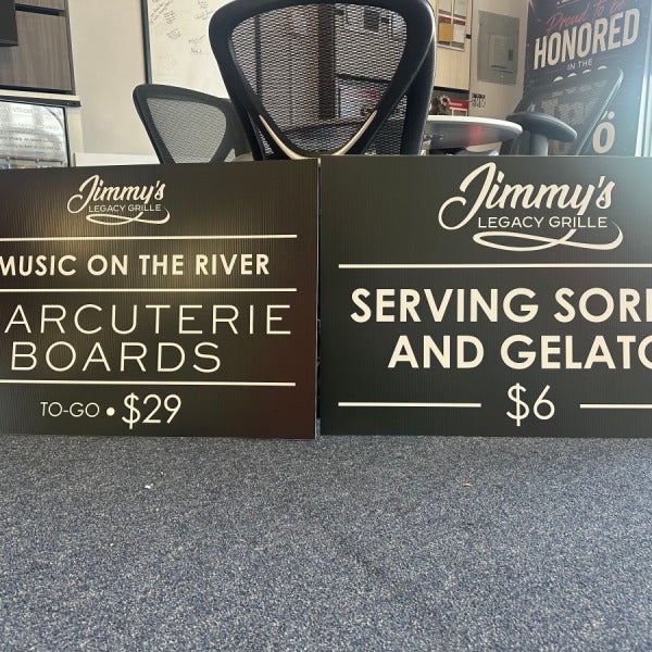 Event Signage for Jimmy's Legacy Grille in East Haddam, CT