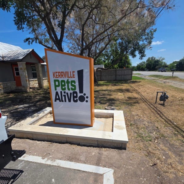 Kerrville Pets Alive_Monument Sign_Side2