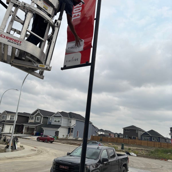 Pole Banner Install