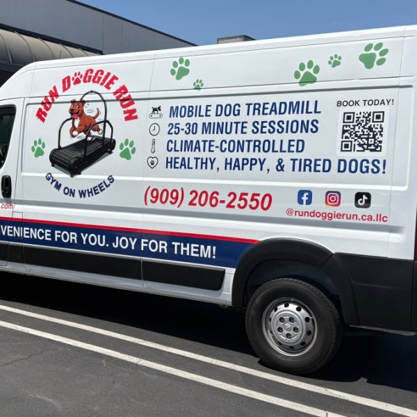 Run Doggie Run Van Graphics