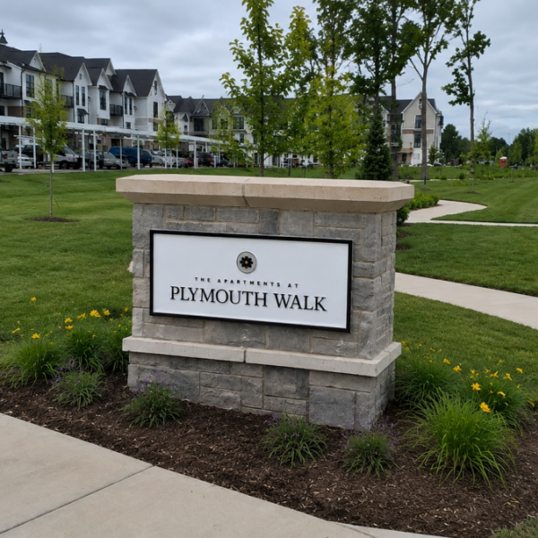 Apartment & Property Management Signage | The Apartments at Plymouth Walk
