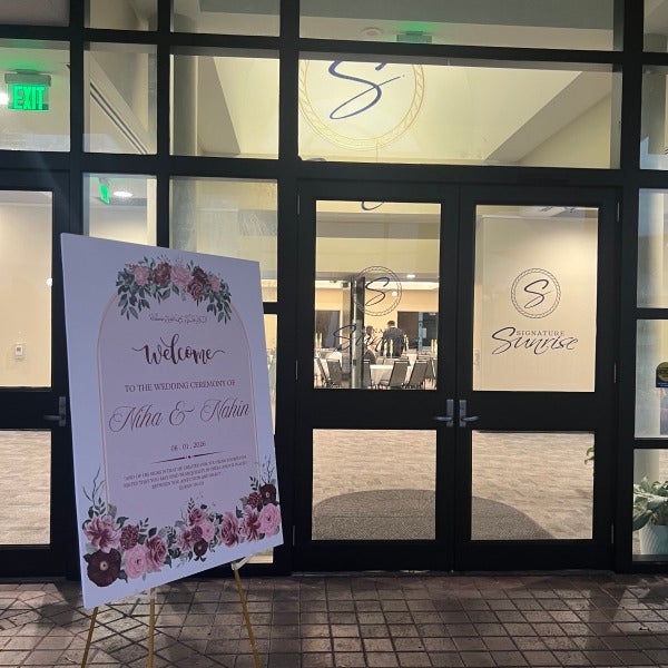 wedding sign signature sunrise