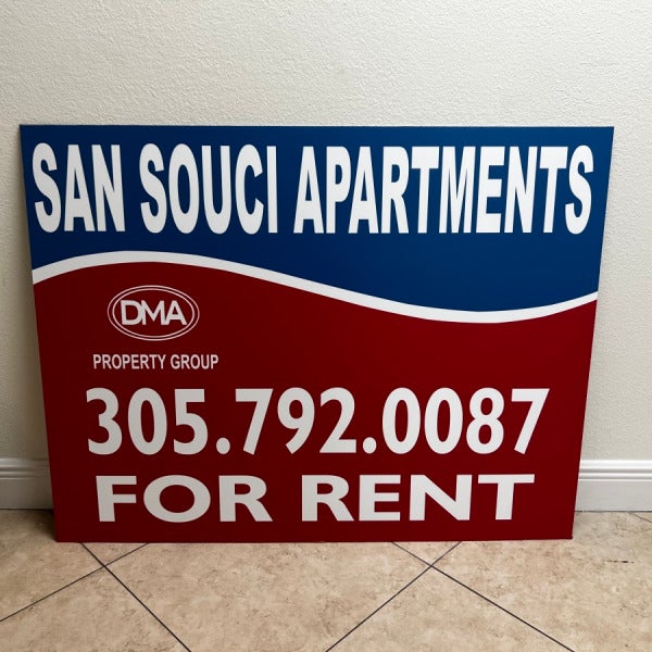 san souci apartments for rent sign