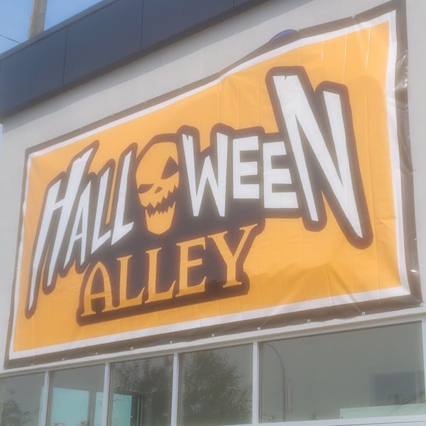 Seasonal Banner for Halloween Alley in Edmonton, AB