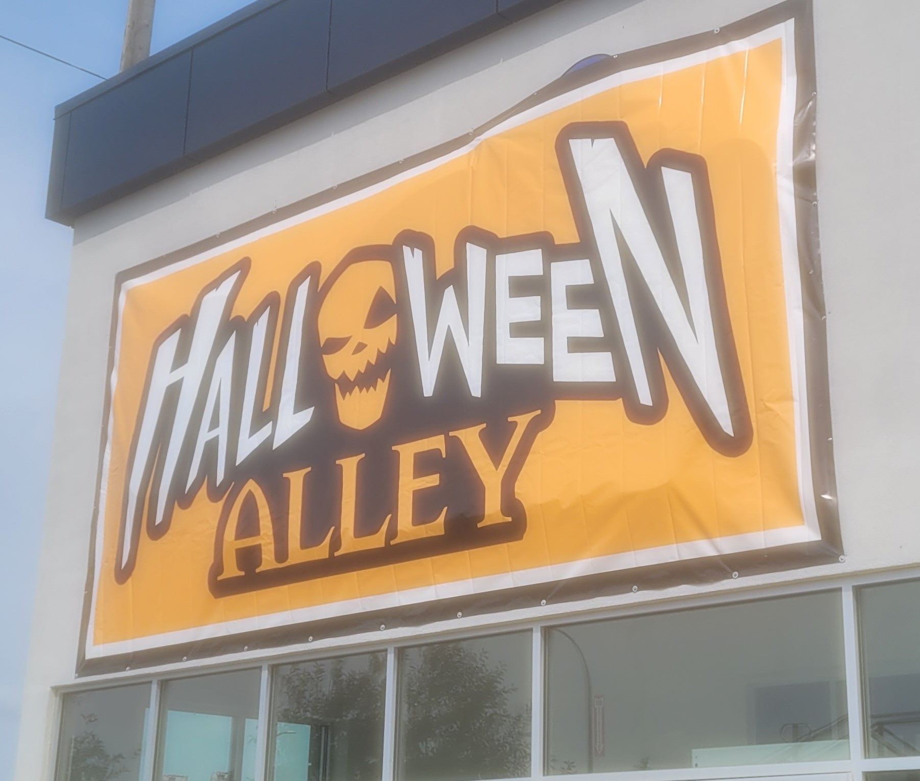 Seasonal Banner for Halloween Alley in Edmonton, AB