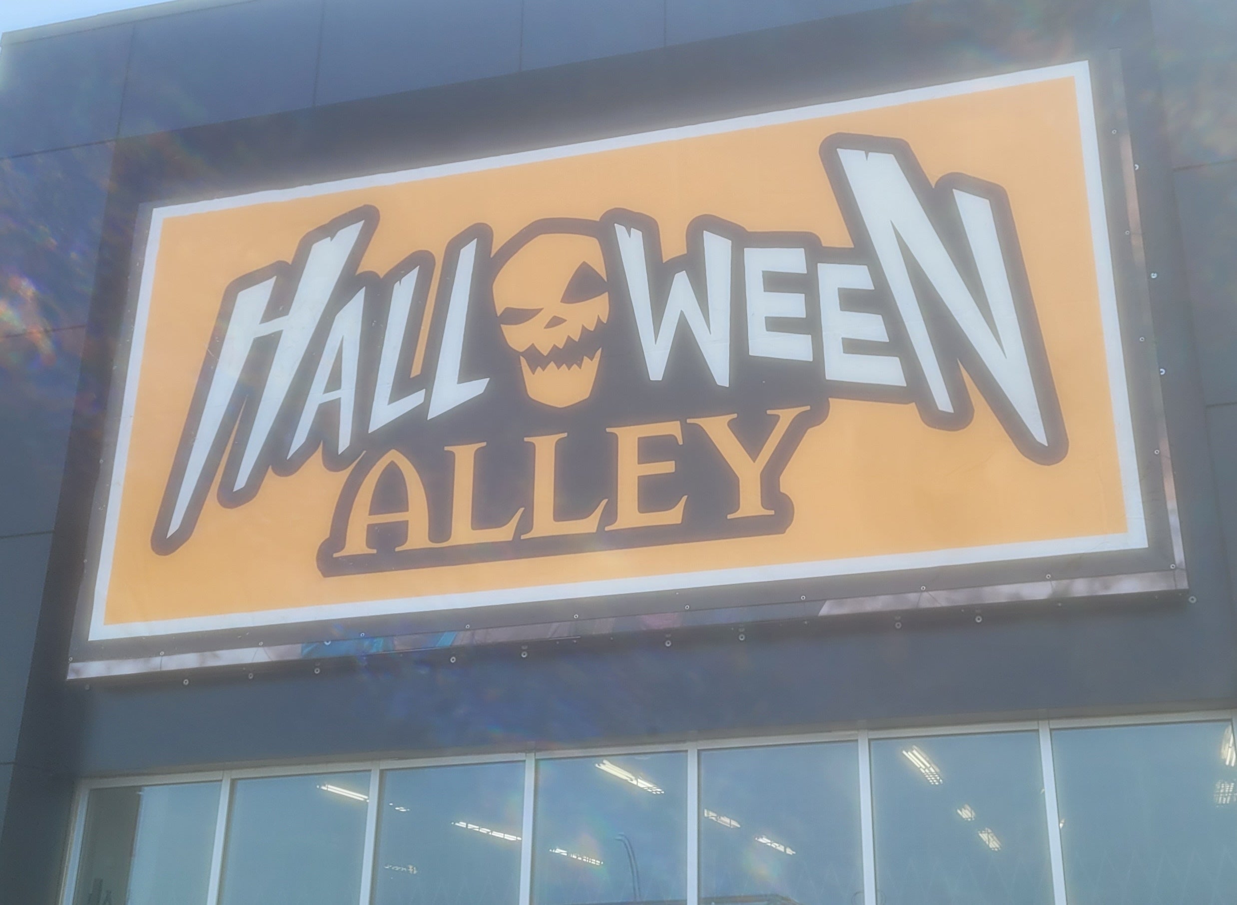 Seasonal Banner for Halloween Alley in Edmonton, AB