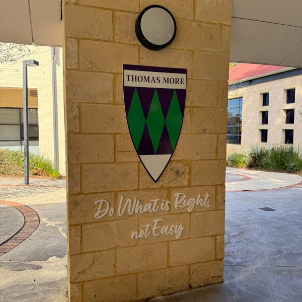 Bringing School Spirit to Life: Guild Shield Signage for Newman College