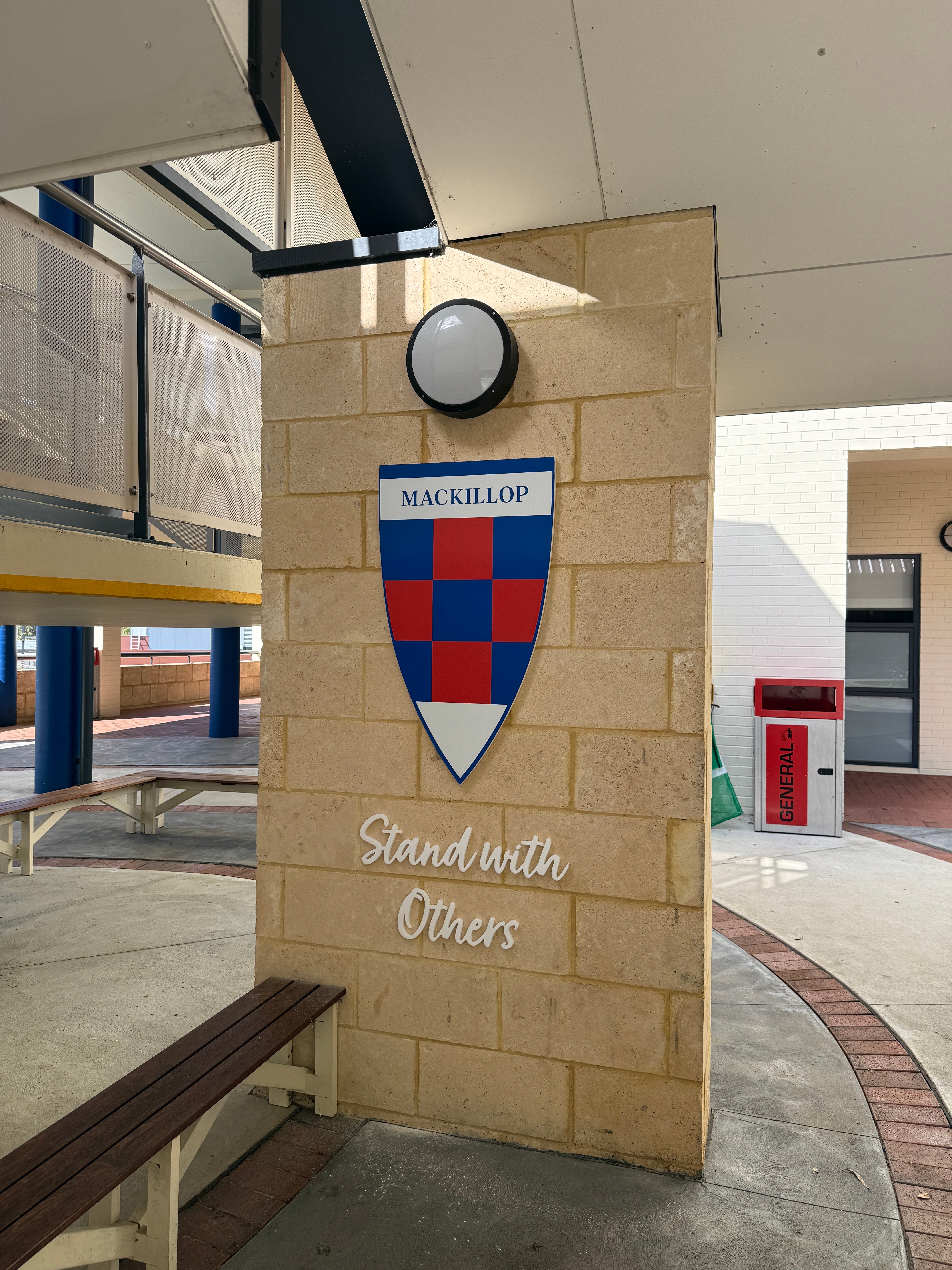 Bringing School Spirit to Life: Guild Shield Signage for Newman College