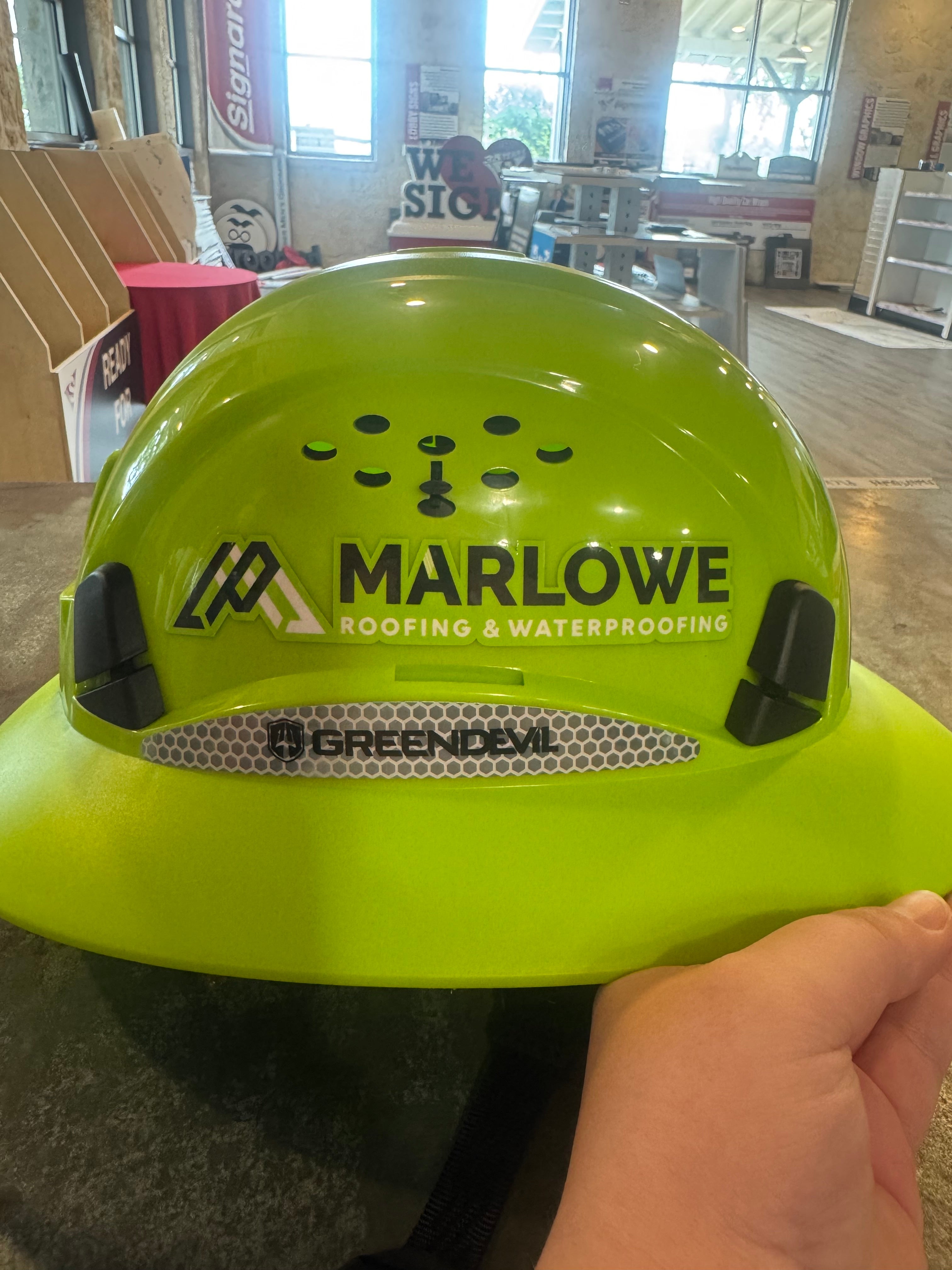 Small Decals, Big Branding: Custom Hard Hat Decals for LP Marlowe