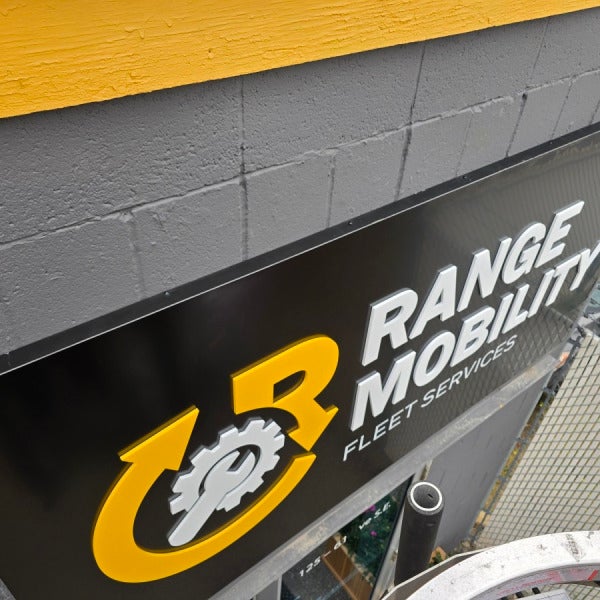 Range Mobility Storefront Sign
