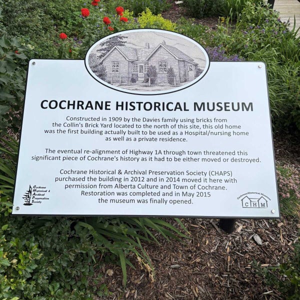 Cochrane Historical Museum Plaque